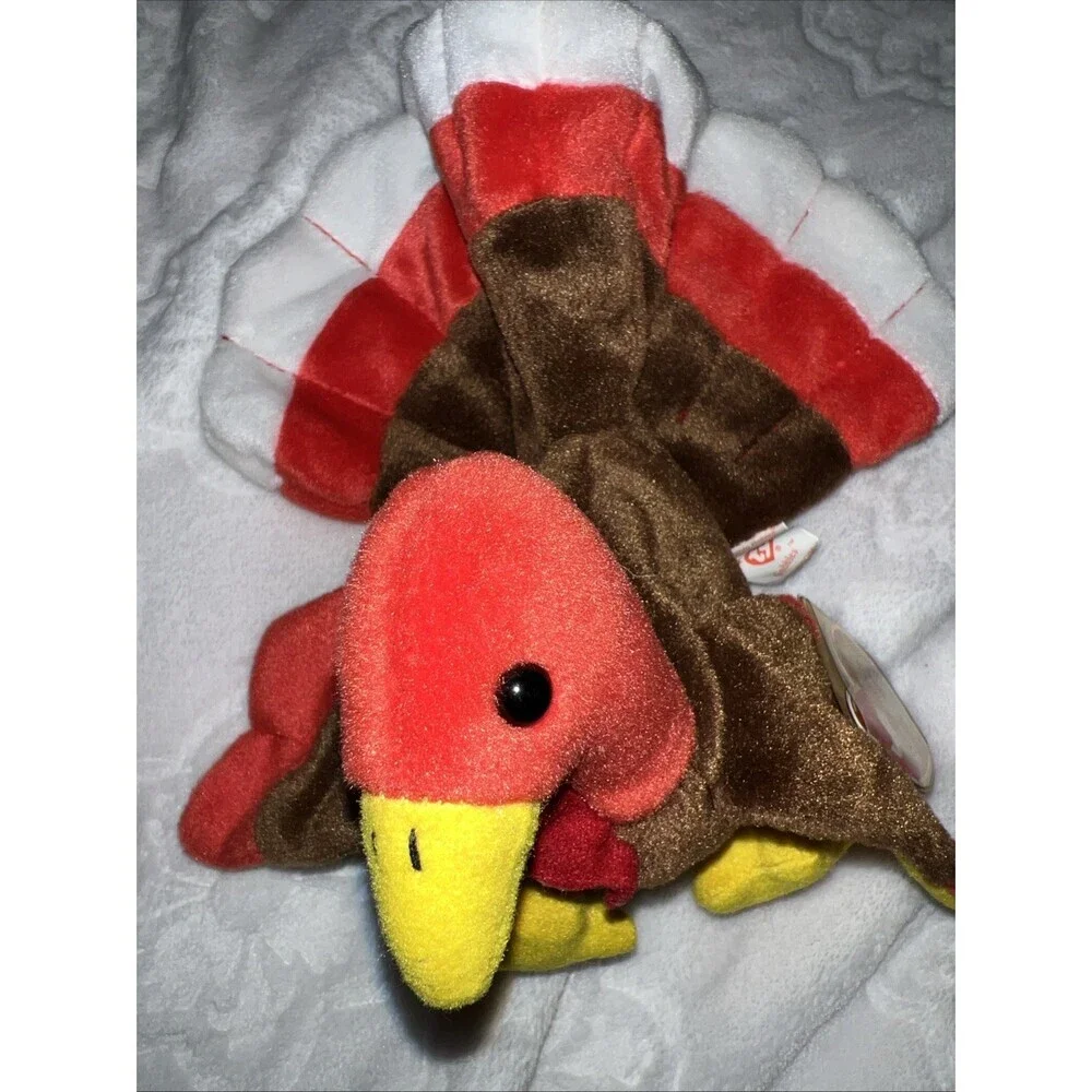 Ty Beanie Babies Thankful Bear, Thanksgiving Turkeys -Mostly Ty Store New